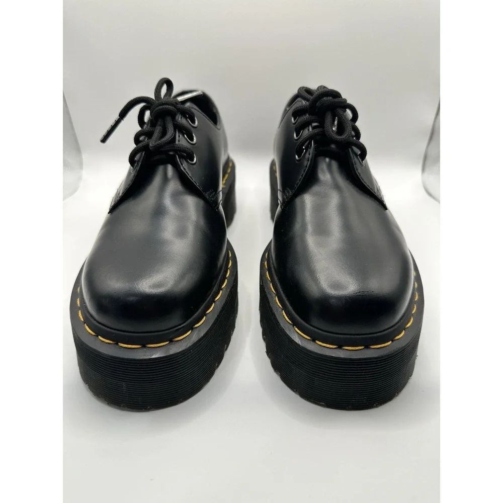 Dr.‎ Martens Oxford Shoes Womens 7 Mens 6  US 1461 Quad Black Leather Platform